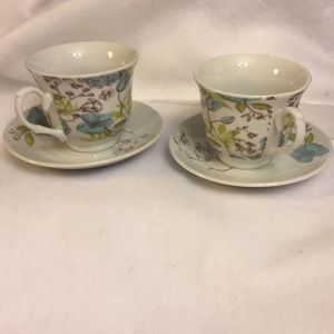 Bentley Tea Cups/Saucers NWOT - Two Sets